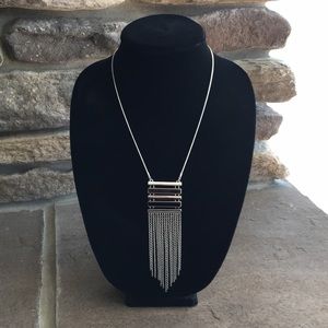 White House Black Market Multi Bar Tassel Necklace